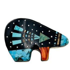 Ray Jack Navajo Sterling Multistone Pin