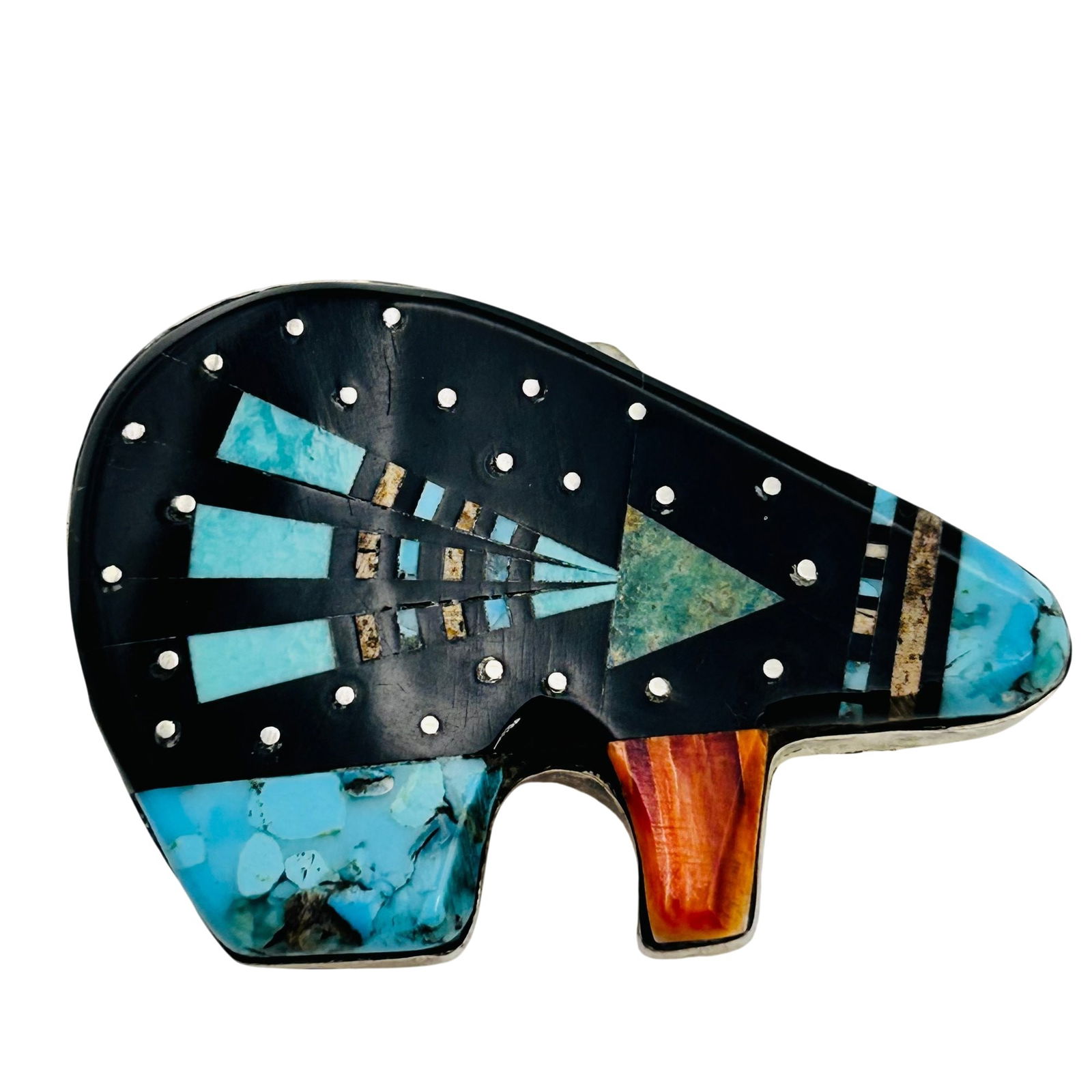 Ray Jack Navajo Sterling Multistone Pin (1 of 9)