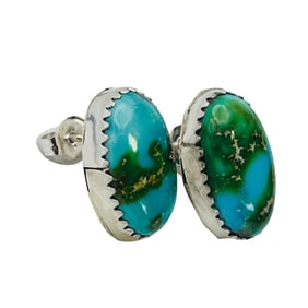 Dorthy Yazzie Native Sterling Turquoise Earrings