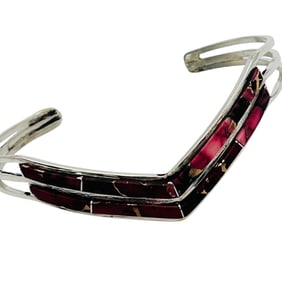 Jamie Johnson Navajo Sterling Rose Dahlia Cuff