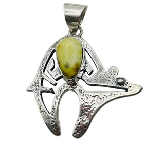 Candace Skeet Navajo Sterling Palomino Bear Pendant