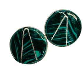 Karen Lalio Zuni Sterling Malachite Earring