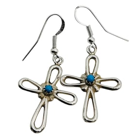 Lorrain Chee Navajo Sterling Turquoise Earring