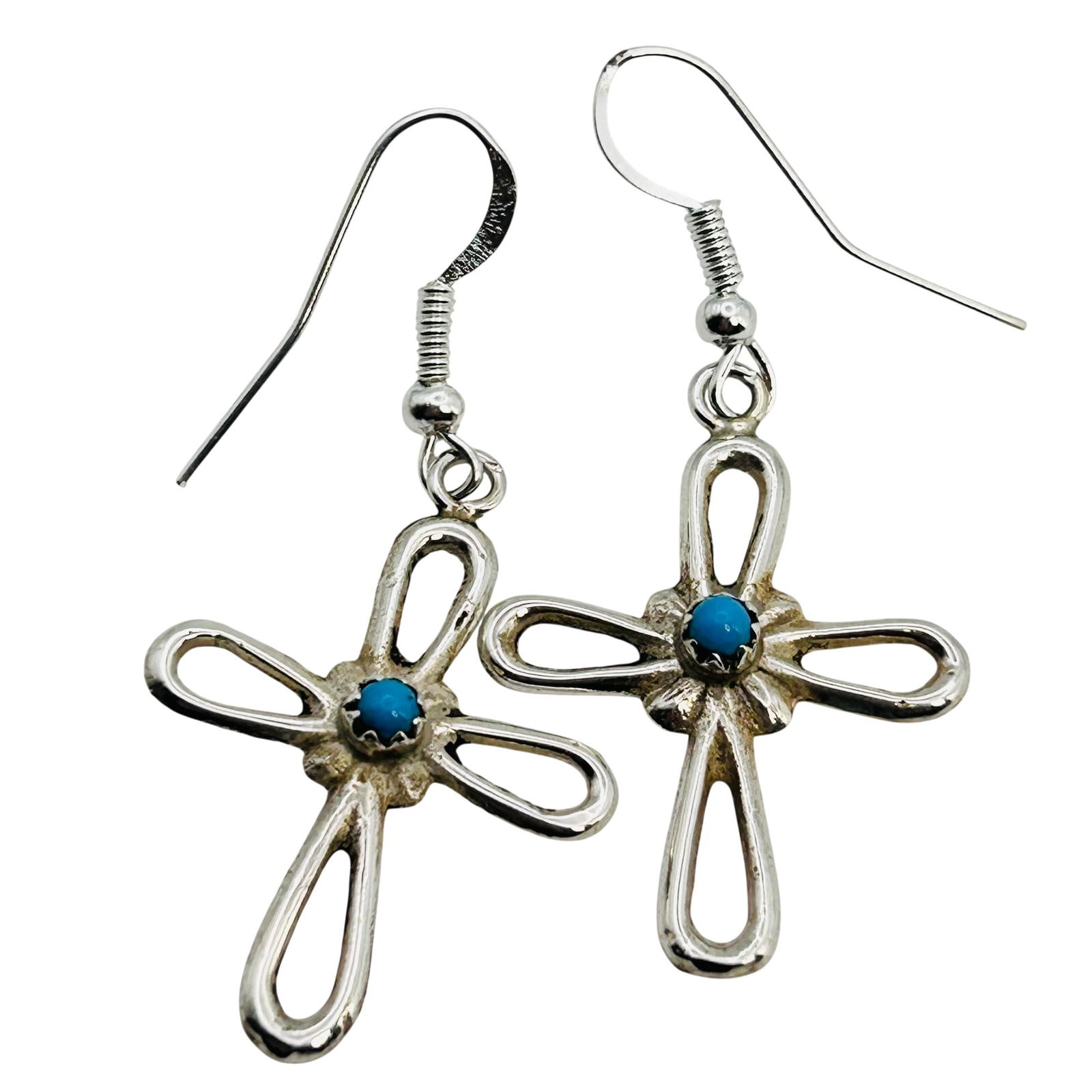 Lorrain Chee Navajo Sterling Turquoise Earring (1 of 4)