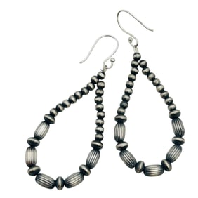 Sterling Native Sterling Handstrung Bead Earrings