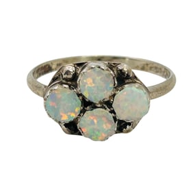 Swain Charlie Zuni Sterling Opal Ring SZ 7