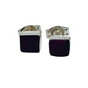 Angie Rosetta Zuni Sterling Purple Spiny Earrings