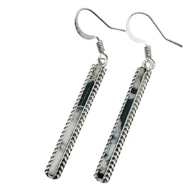 Allen Barney Navajo Sterling White Buffalo Earrings