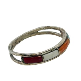 Debbie Livingston Navajo Sterling Multi Stone Ring SZ 9