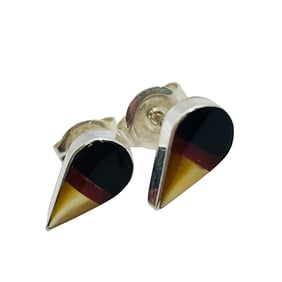 Gayle Calavaza Zuni Sterling Multi Stone Studs