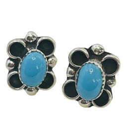 Zuni Sterling Turquoise Earrings