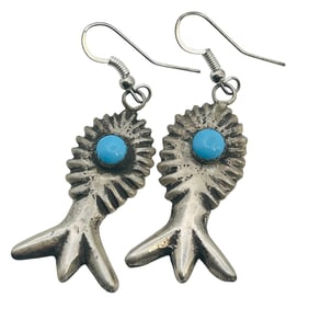Tanya Yazzie Navajo Kingman Turquoise Earring