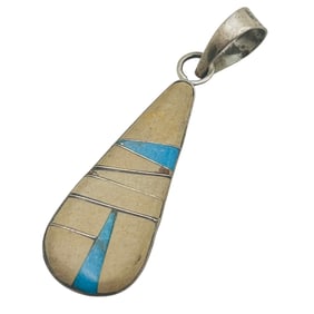 Germaine Smith Navajo Sterling Multi Stone Pendant