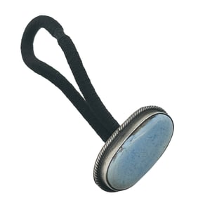 Scott Skeets Navajo Sterling Kingman Turquoise Hair Tie