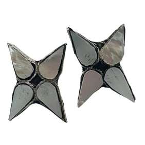 Angie Rosetta Zuni Artist Mother Of Pearl Earrings