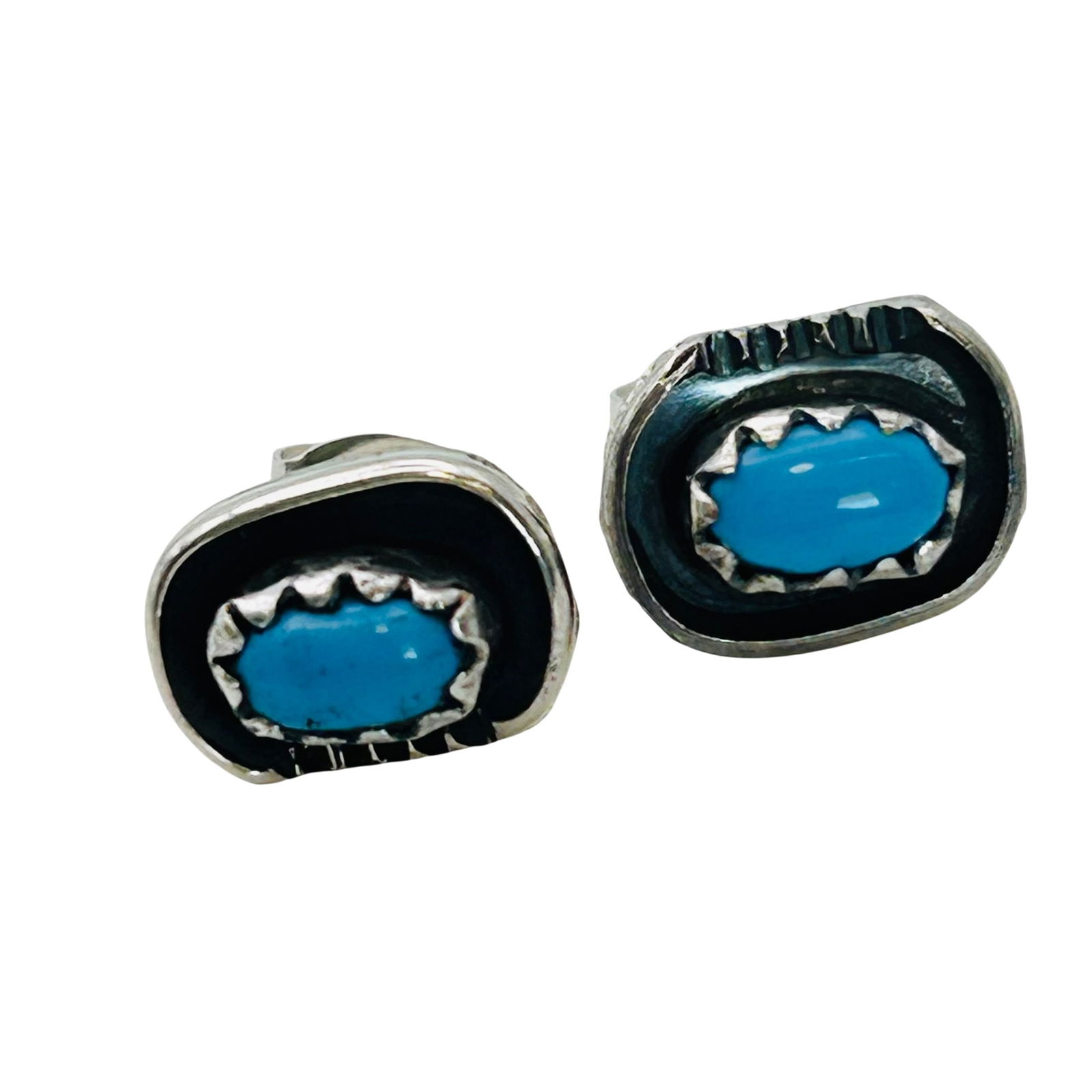 Roselene Joe Native Sterling Tuurquoise Studs: Roselene Joe Native Sterling Tuurquoise Pushback stud earrings .99 grams