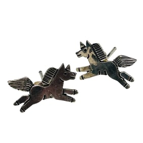 Zandra Tahy Navajo Sterling Horse Earrings