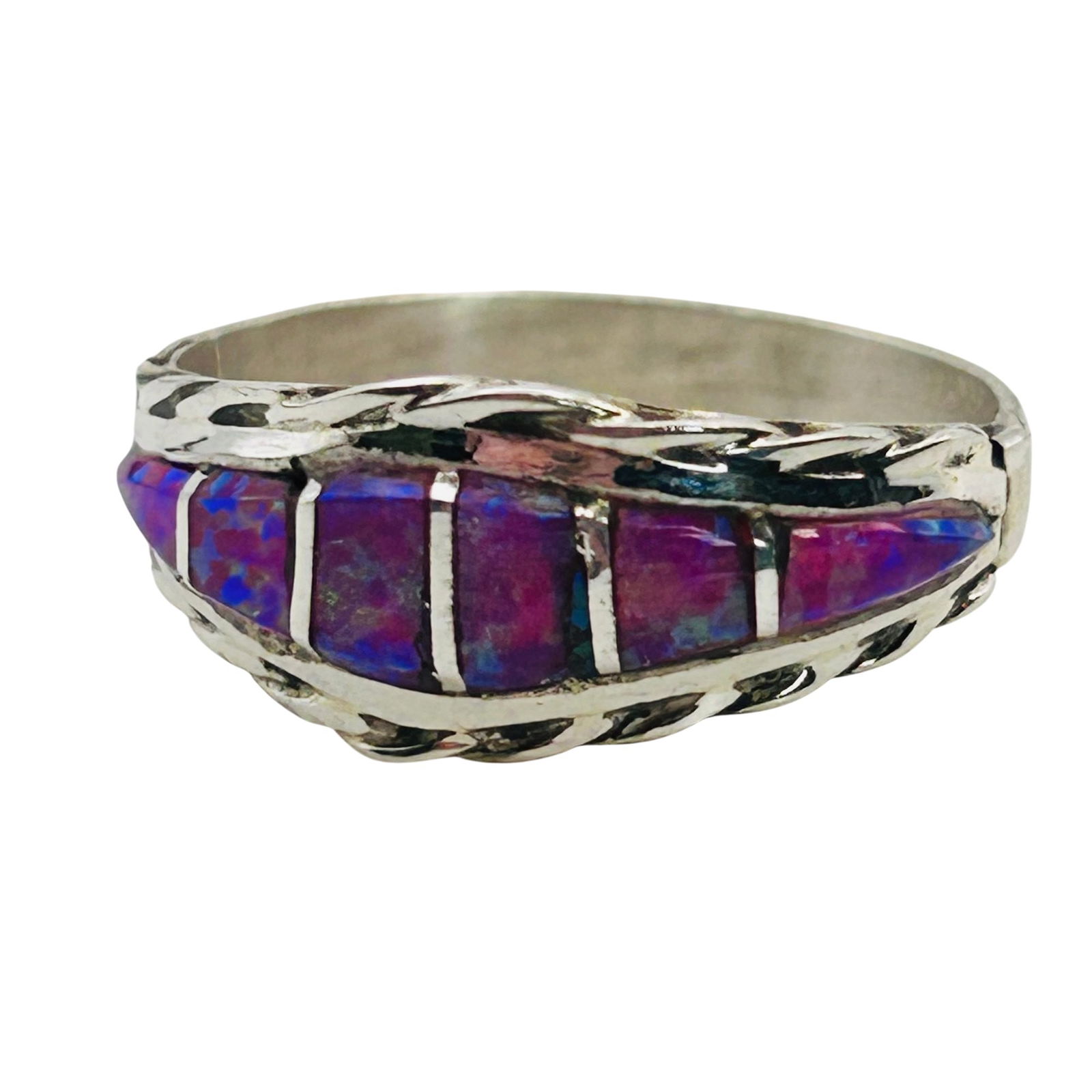 Malcolm Chavez Zuni Sterling Opal Ring SZ. 7 (1 of 7)