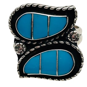 Susie Sayatee Zuni Sterling Turquoise Ring SZ. 7