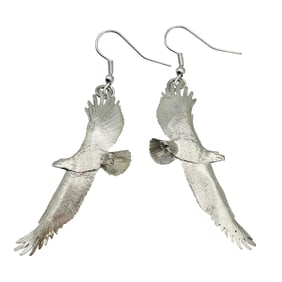 Paul Arviso Navajo Sterling Eagle Earrlings