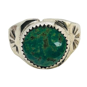 Annie Lincoln Navajo Sterling Royston Turquoise Ring SZ. 10
