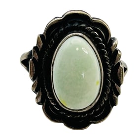 Virgil Chee Navajo Sterling Palomino Ring SZ. 6.5