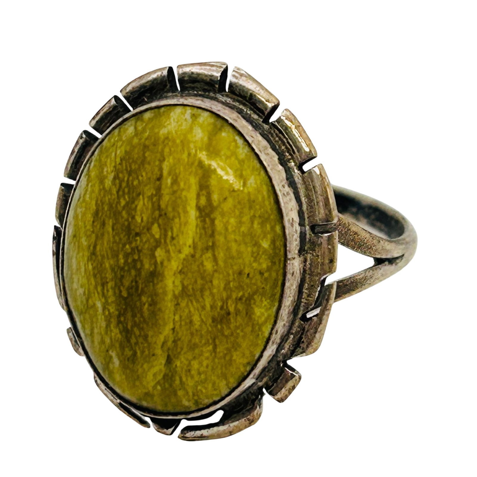 Peggy Skeets Navajo Sterling Tibtien Turquoise Rng SZ. 9 (1 of 10)