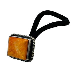 Scott Skeets Navajo Sterling Spiny Oyster Hair Tie