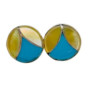 Karen Lalio Zuni Sterling Multi Stone Earring