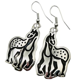 Sonny Gene Navajo Sterling Horse Earring