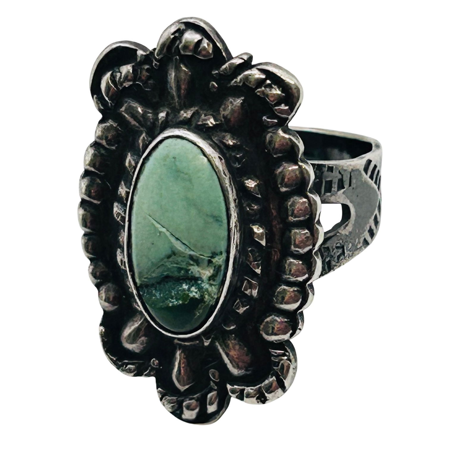 Navajo Turquoise Sterling Ring Size 6 (1 of 10)