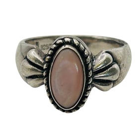 Carolyn Pollack Sterling Mother Of Pearl Ring Size 10