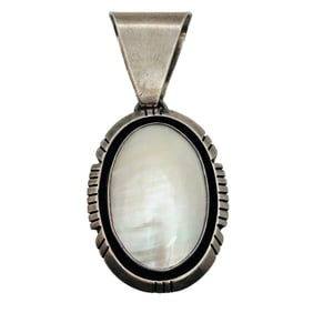 Carol Felley Sterling Mother Of Pearl Shadowbox Pendant