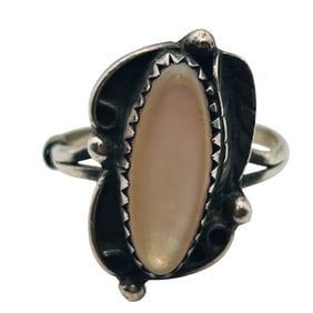 Native Sterling, Mother Of Pearl Ring, Size 7