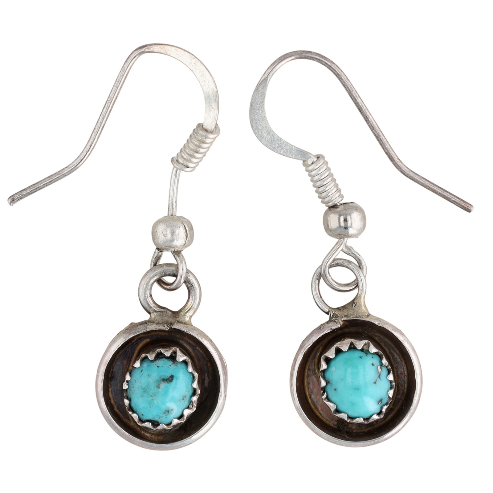 Richardson's Trading Post Phil Garcia Navajo Sterling Turquoise Earrings (1 of 4)
