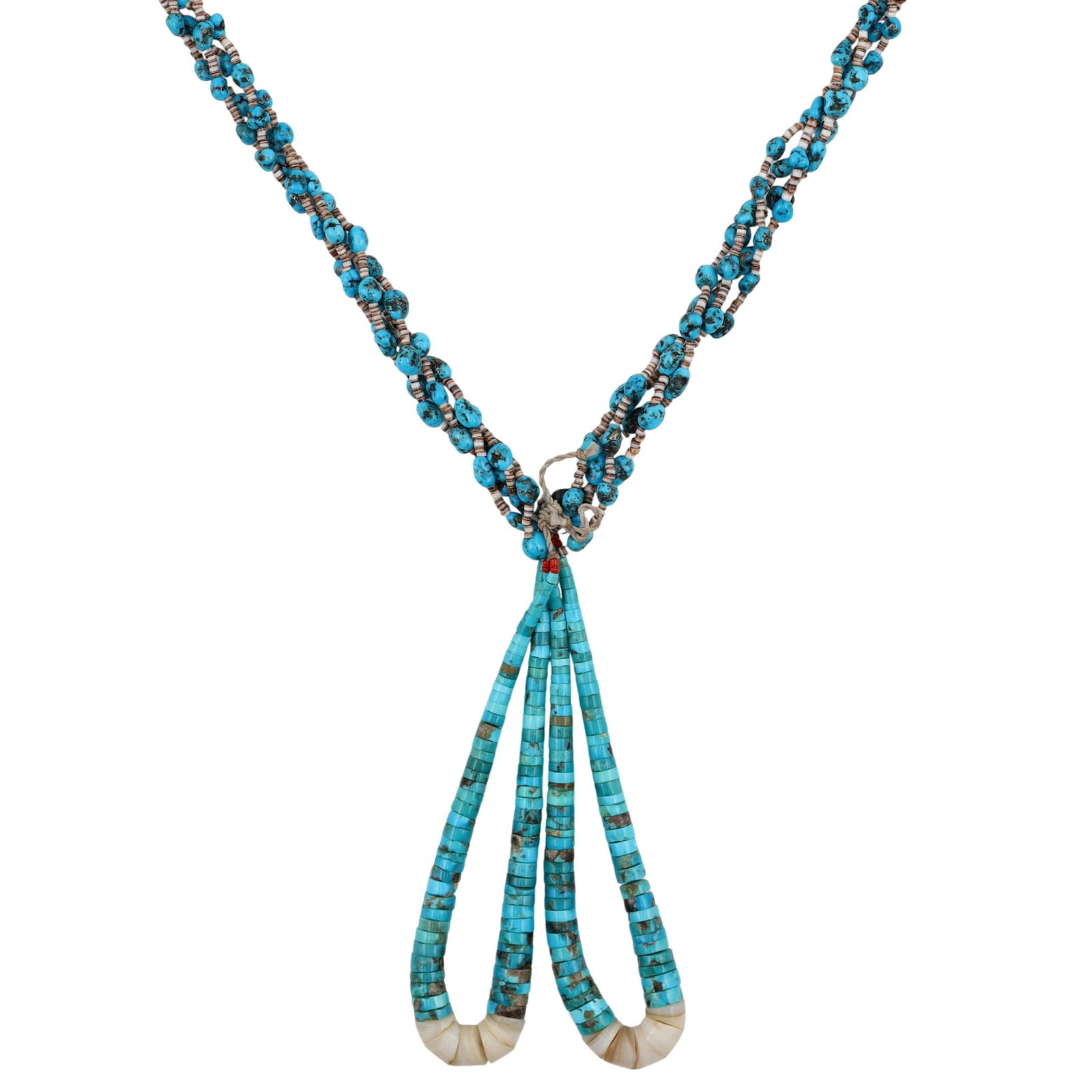 Richardson's Trading Post Rare Santo Domingo Sterling Multi-Stone Jacla Heishi Necklace (1 of 7)