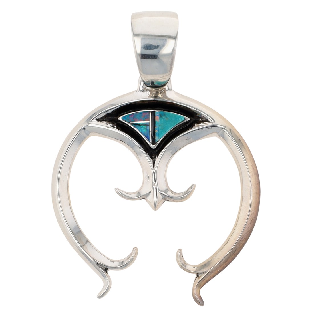 First American Traders Gallup Sterling Multi-Stone Inlay Naja Pendant (1 of 4)