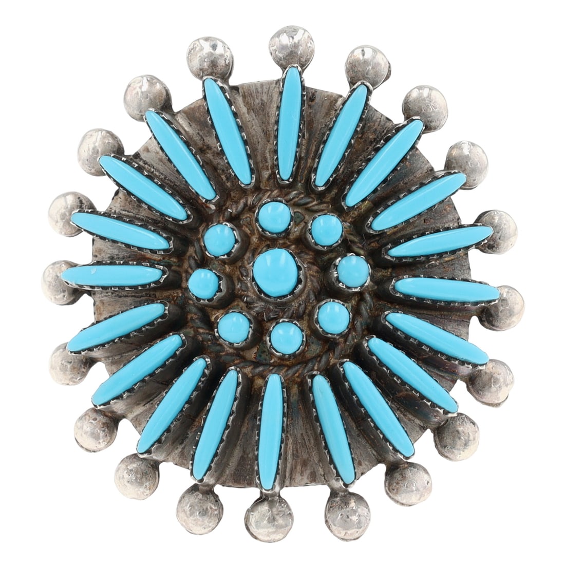 Sibert Bowannie Sr. Zuni Sterling Turquoise Adjustable Ring (1 of 6)