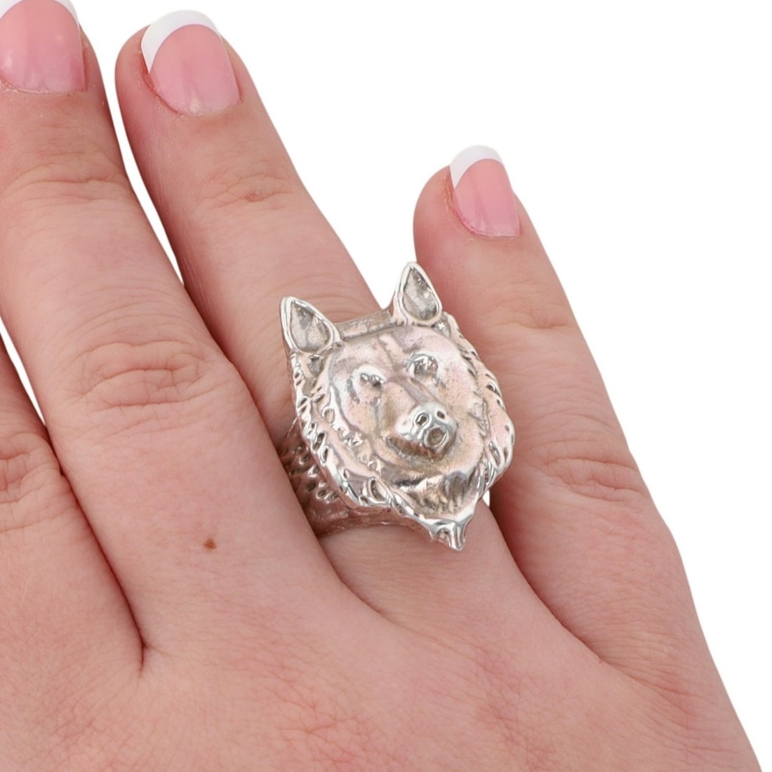 Virick Laweka Zuni Plain Silver Wolf Ring Sz. 12 (1 of 7)