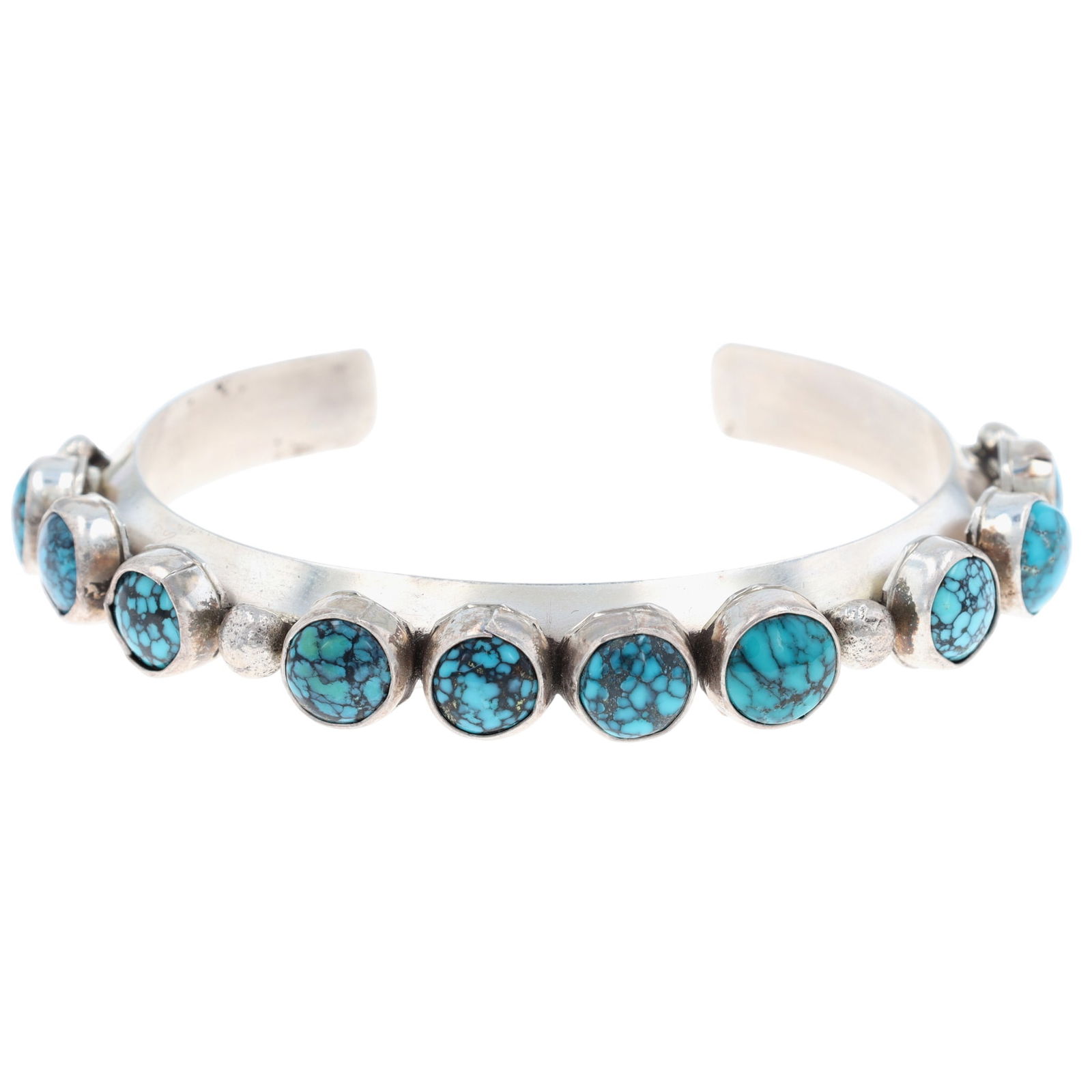 Joelias Draper Navajo Sterling Turquoise Cuff Bracelet (1 of 7)