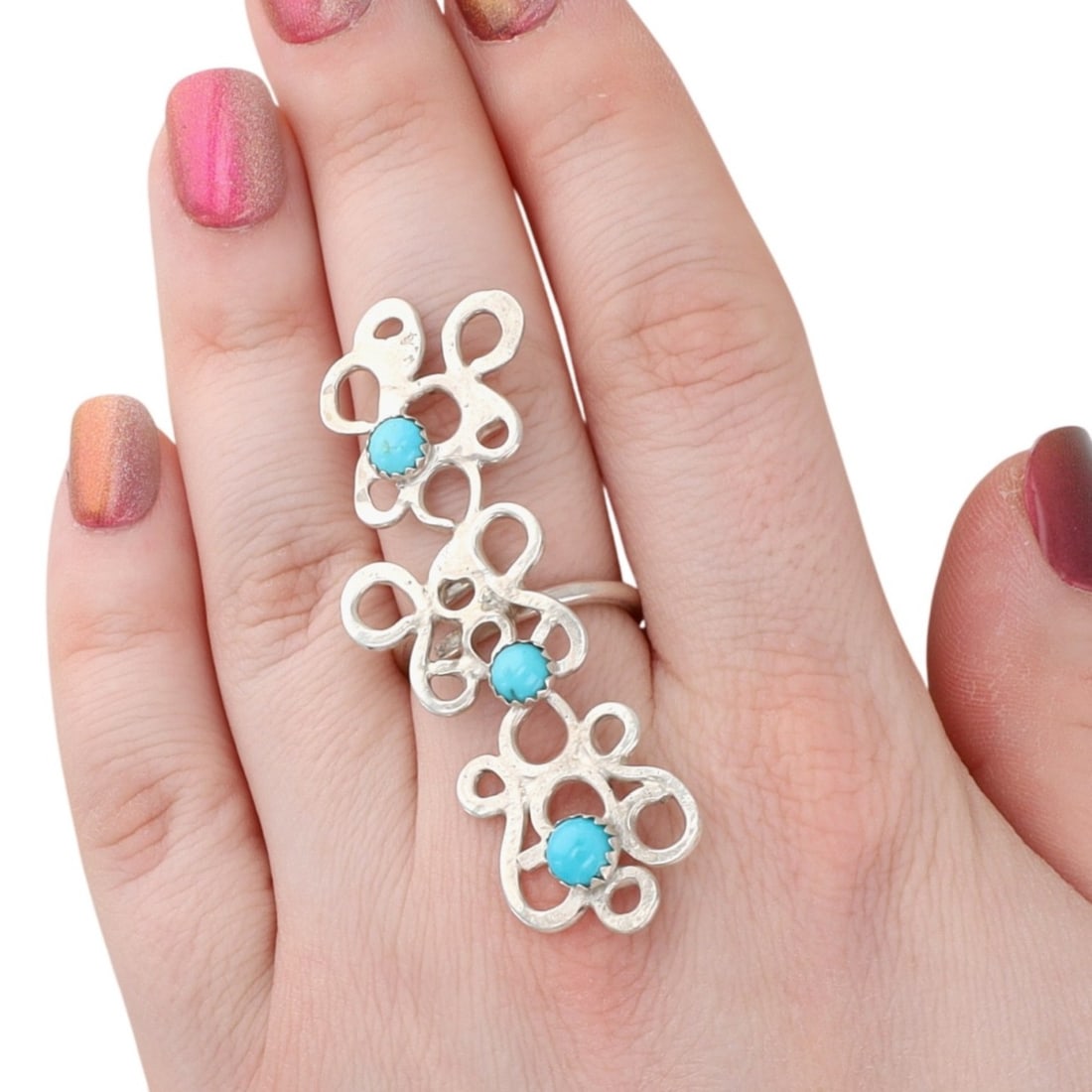 Navajo Sterling Turquoise Ring Sz. 8.5 (1 of 6)