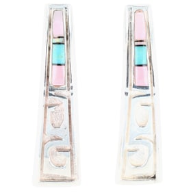 Don Staats Sterling Multi-Stone Raised Inlay Ring Sz. 8.25