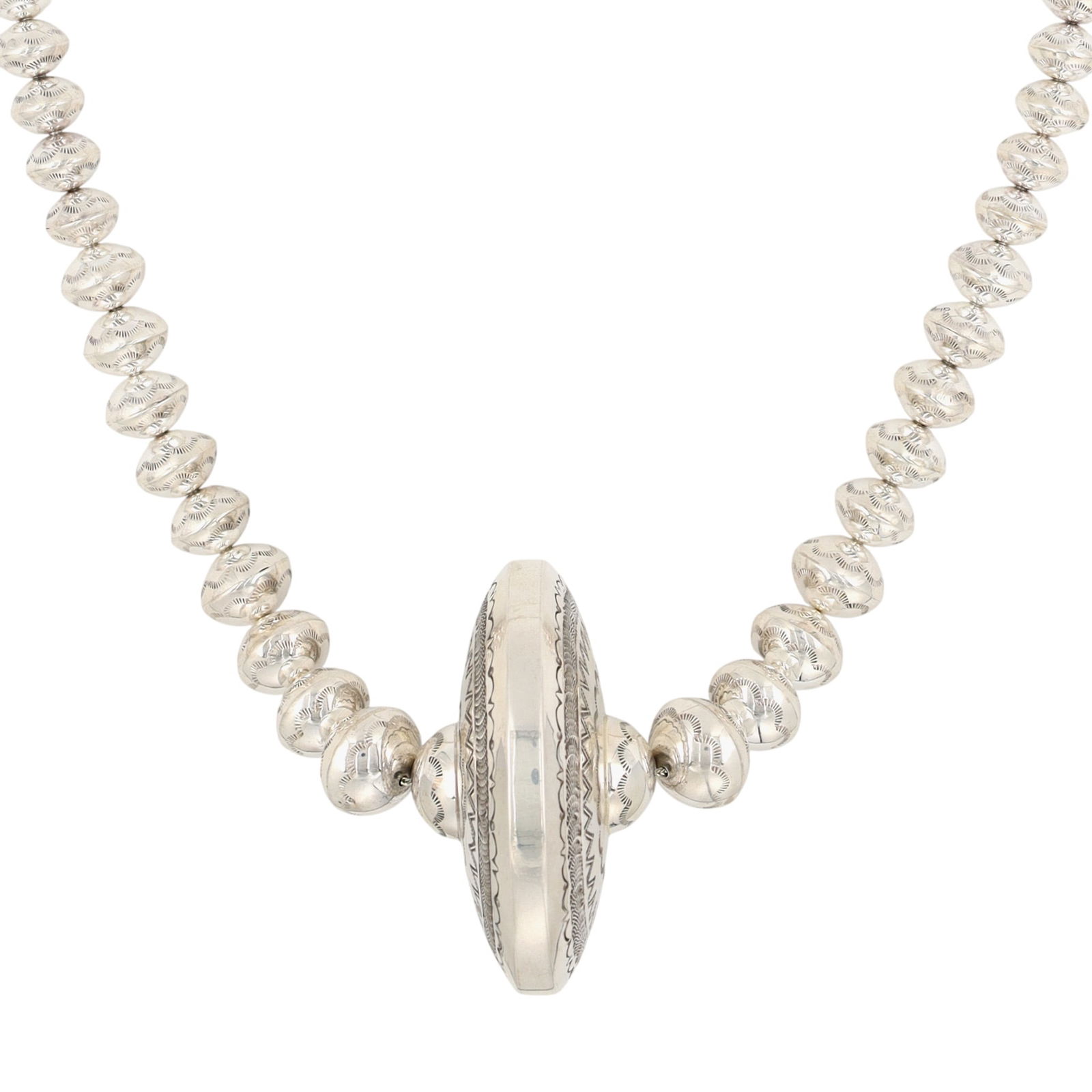 Jeffrey Castillo Navajo Plain Silver Necklace (1 of 7)