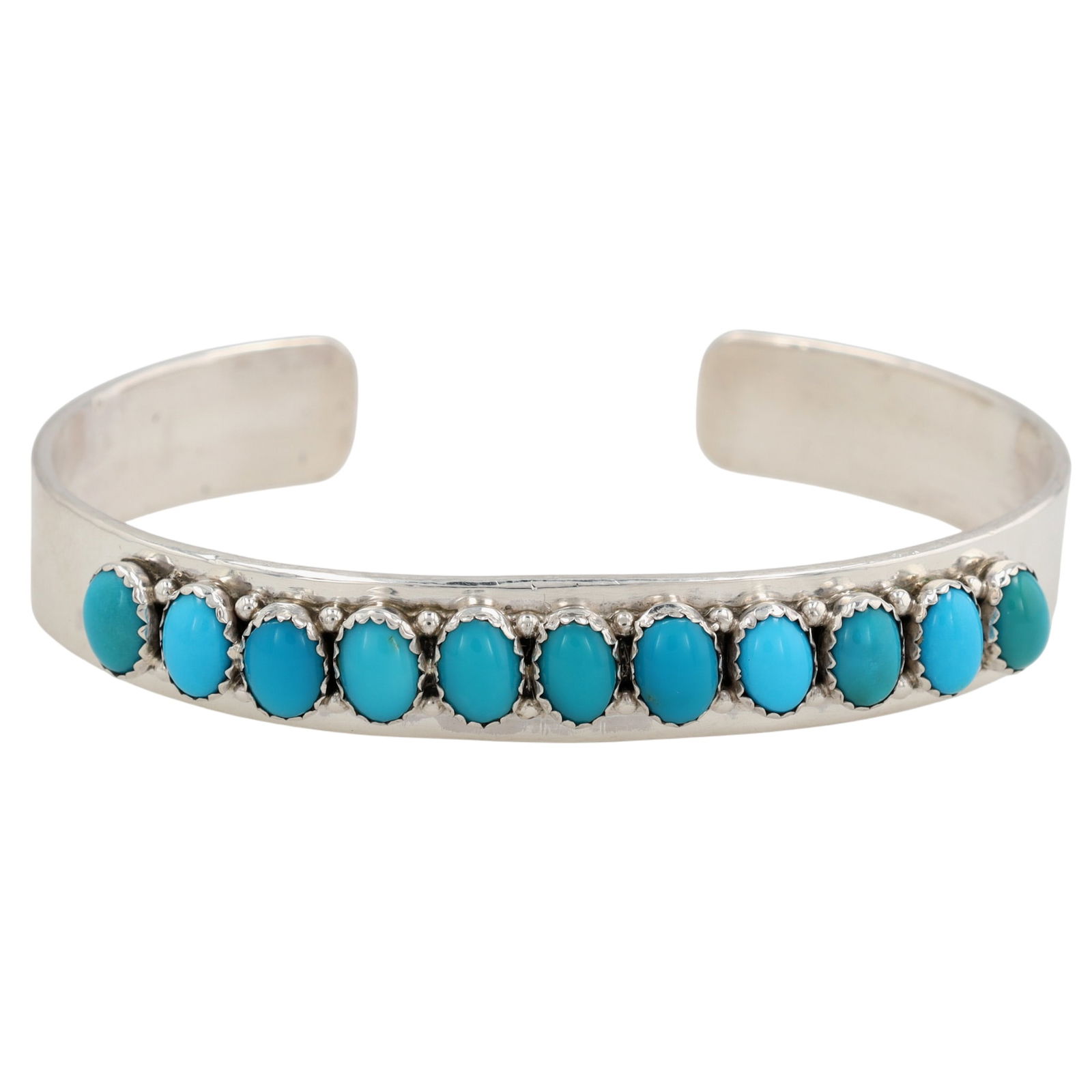 Ashanti Nez Navajo Sterling Kingman Turquoise Hook Earrings (1 of 4)