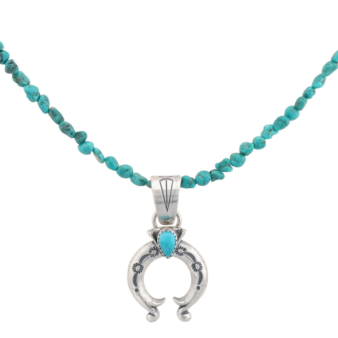 Sharon McCarthy Navajo Sterling Thunder Mtn. Turquoise Necklace (1 of 6)