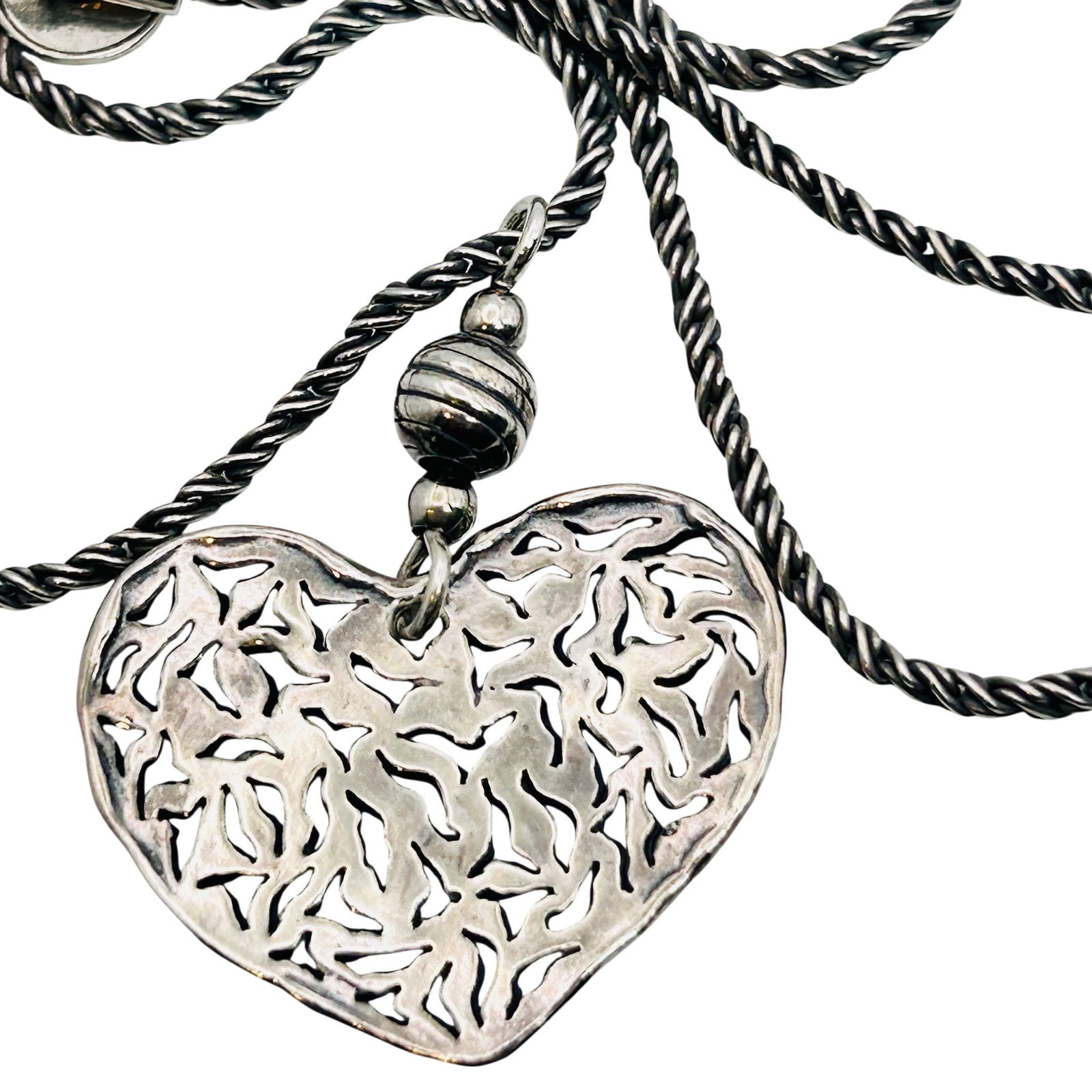 Silpada Sterling Heart Pendant Twist Chain Necklace (1 of 6)