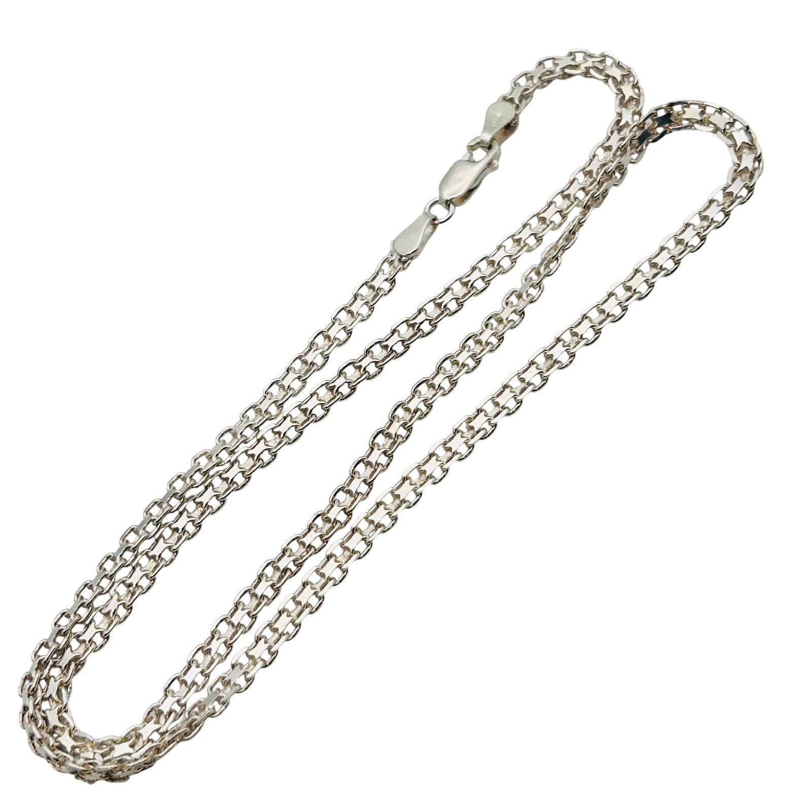 Italy Sterling Flat Thick Link Chain Necklace (1 of 6)