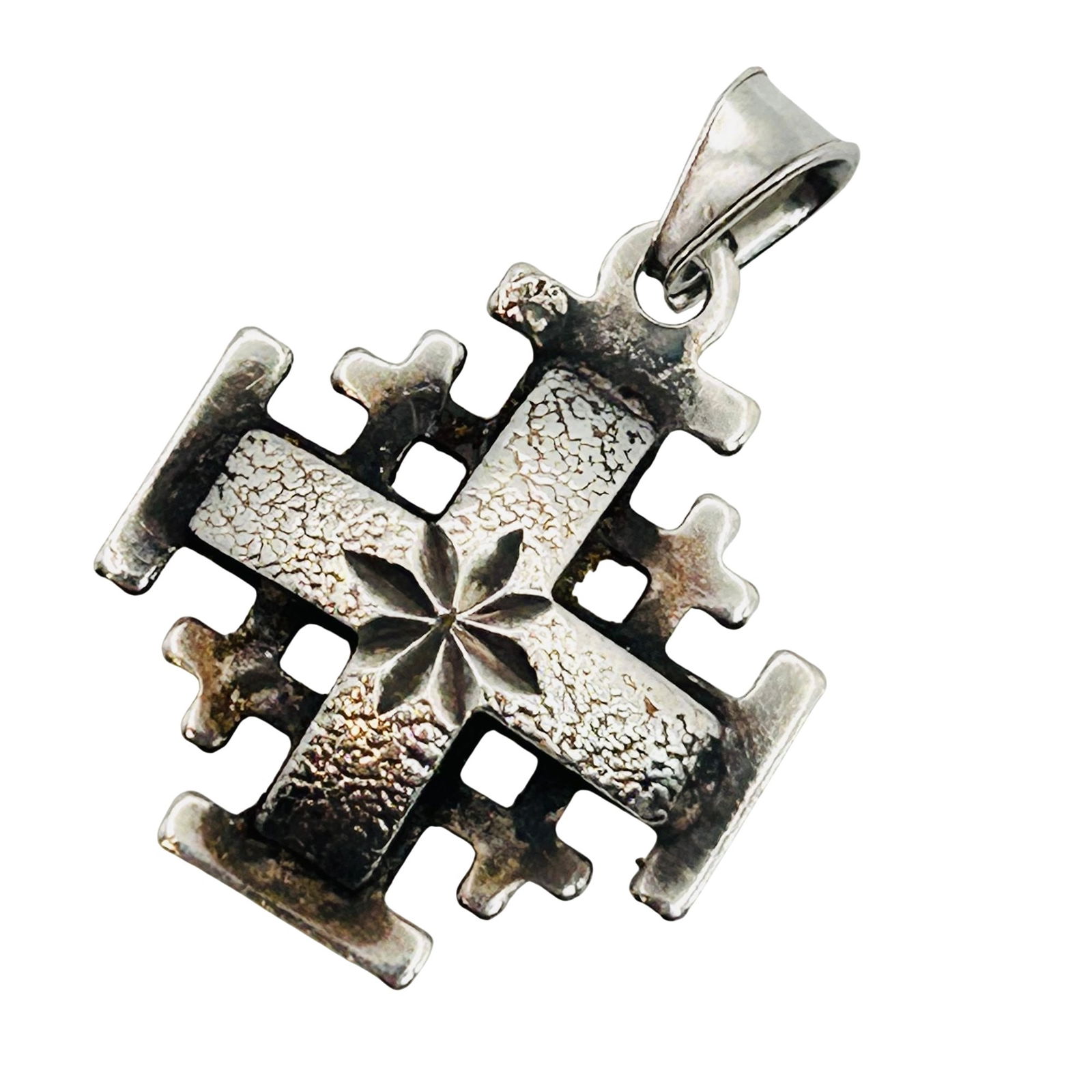 Jerusalem Sterling Cross Pendant (1 of 5)