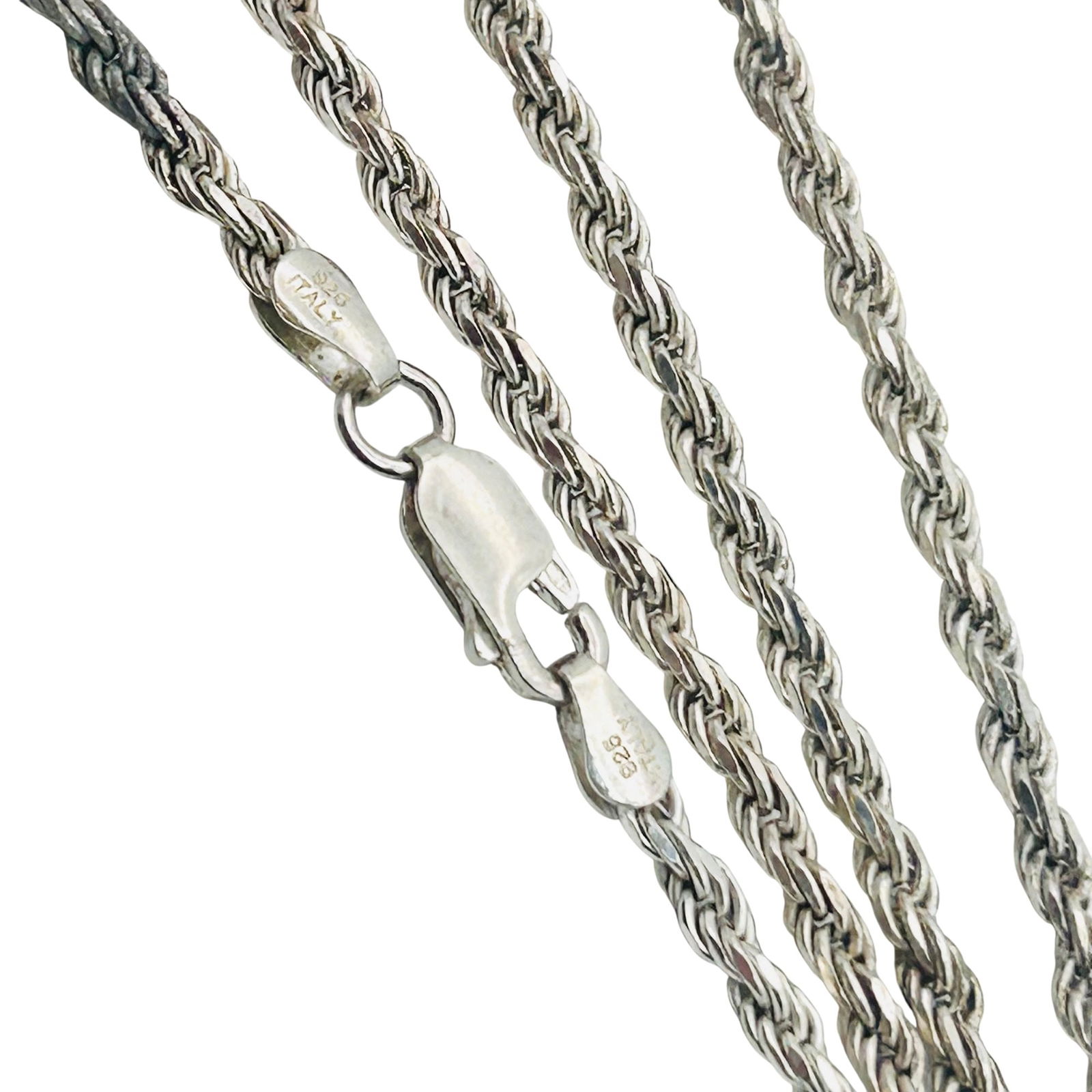 KA1772 Italy Sterling Rope Chain Necklace (1 of 5)