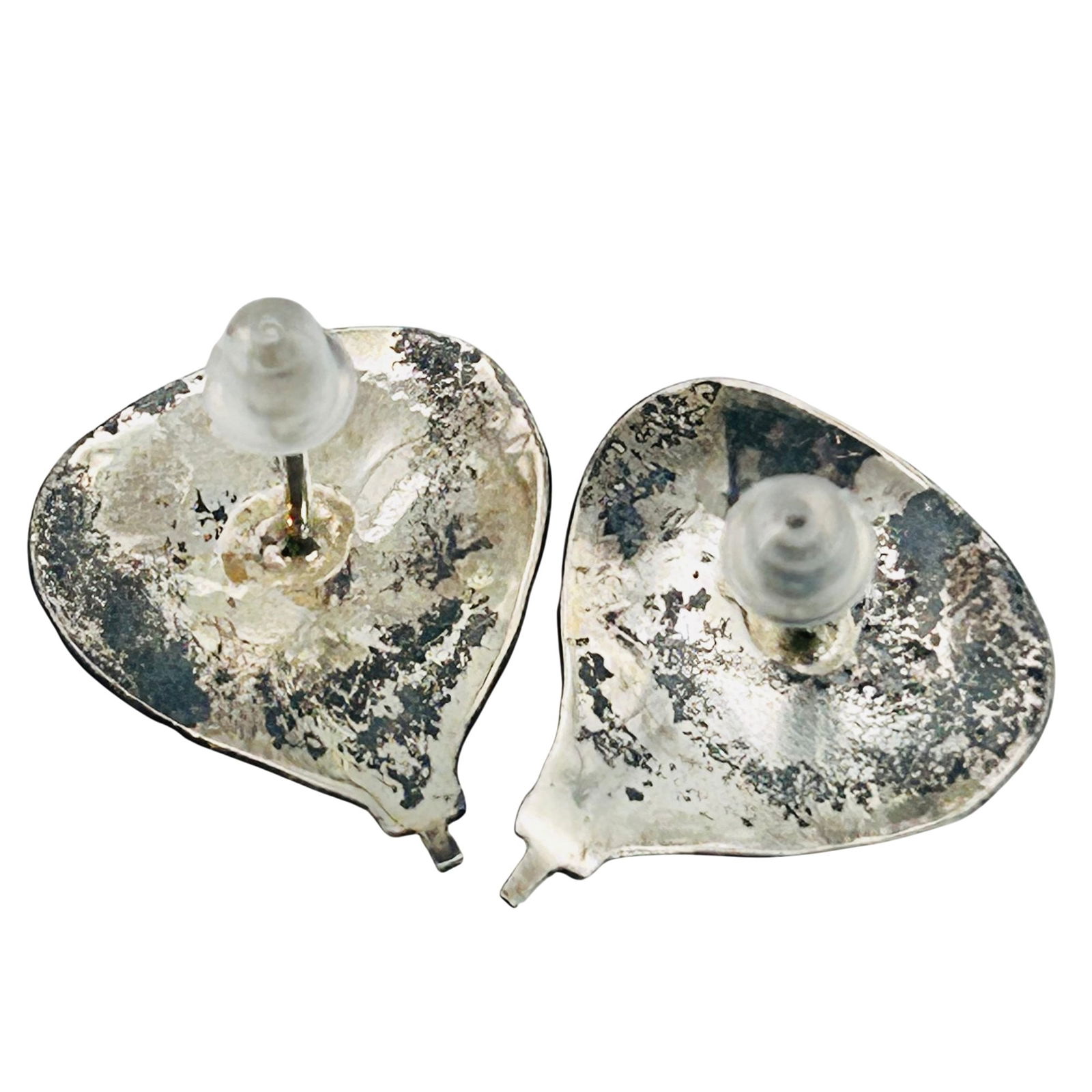 Native Sterling Leaf Stud Earrings - 5